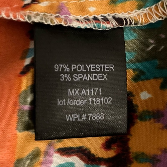 Miss Sixty M60 Graphic Color Block Sleeveless Collared Dress Size 10 - Picture 11 of 12